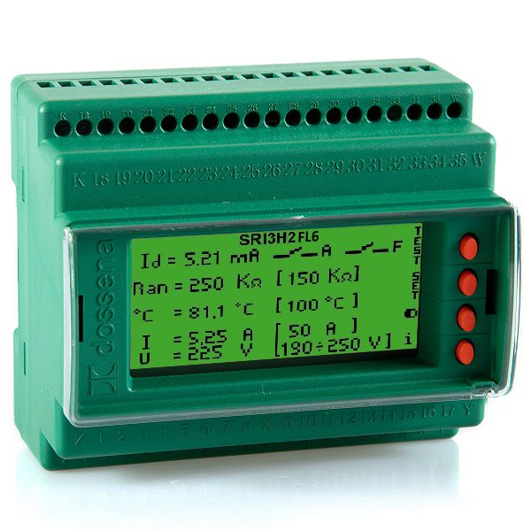 Controllore d’isolamento SRI3/H2FL6 Fault Locator per impianti medicali - Relintek
